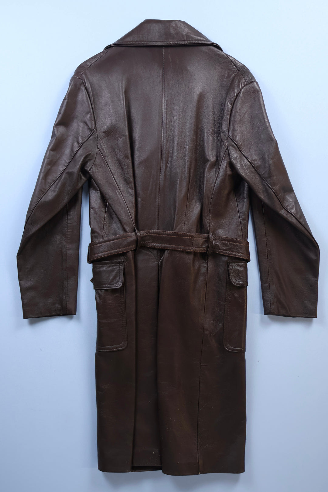 Vintage Long Leather Coat