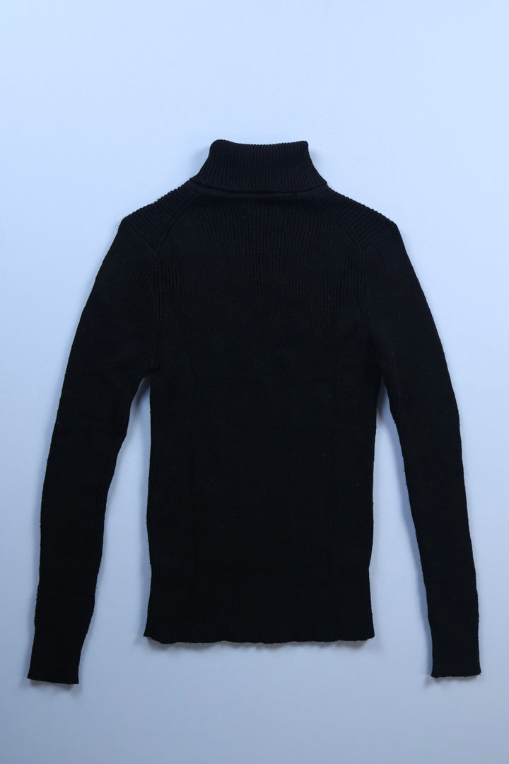 Vintage Embroidered Knitted Turtle-Neck