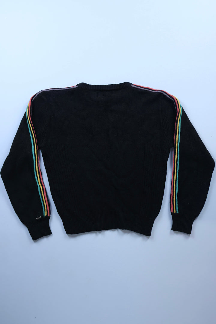 Vintage Stripe Knitted Crew-Neck Jumper