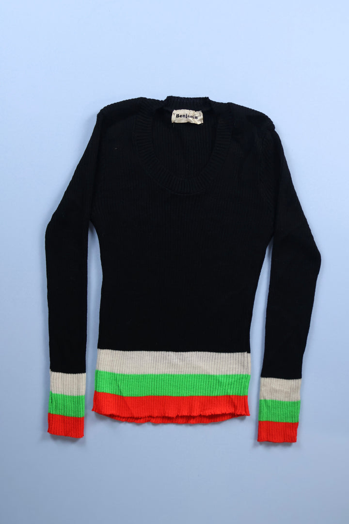 Vintage Knitted Striped Sweater