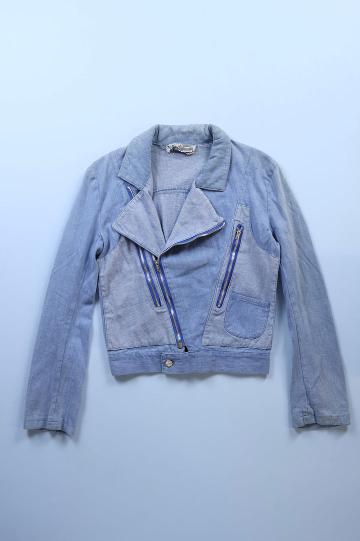 Vintage Denim Biker Jacket