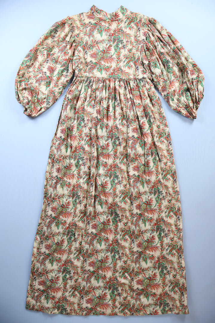 Vintage Peasant Sleeve Maxi Dress