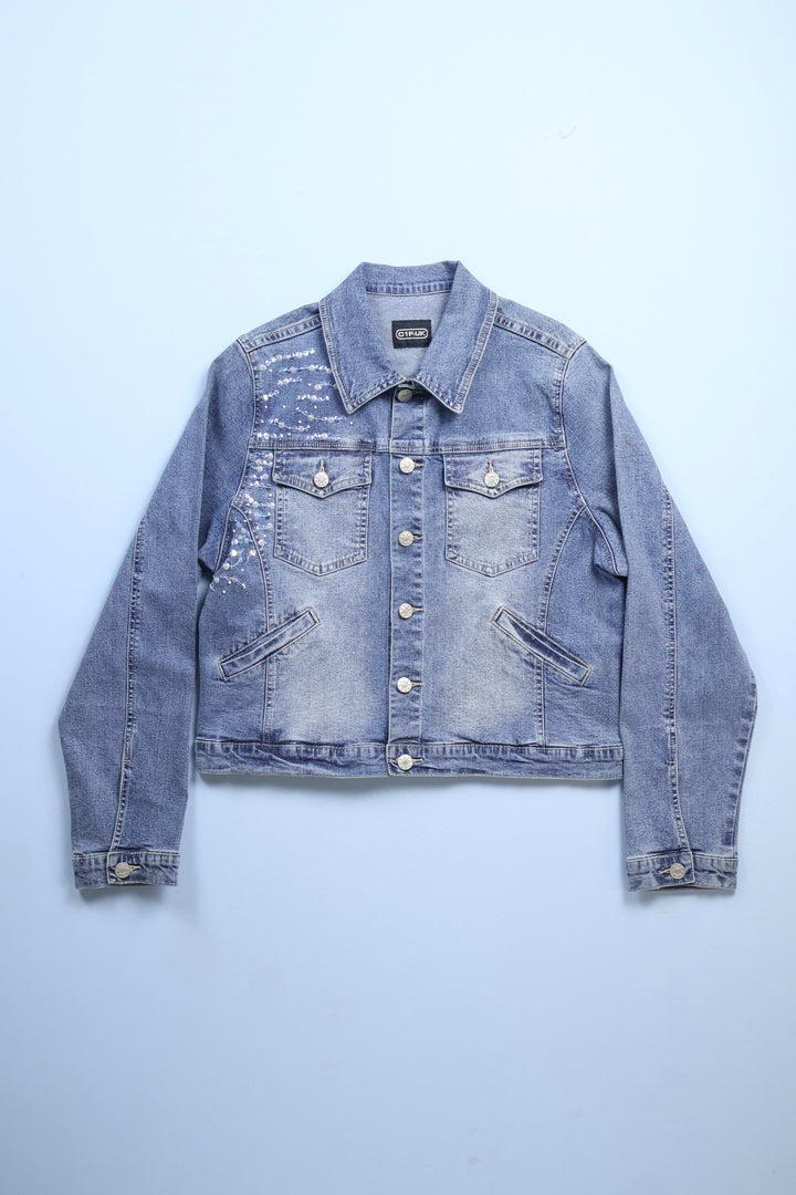 Vintage Sequinned Denim Jacket