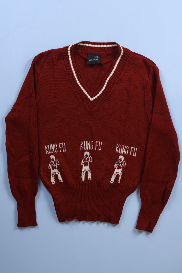 Vintage Deadstock Kung Fu Knitted Jumper