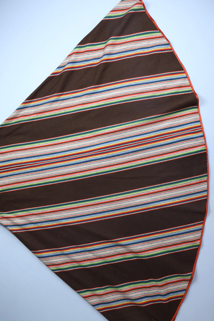 Vintage 70s Maxi Circle Skirt with Rainbow Stripe