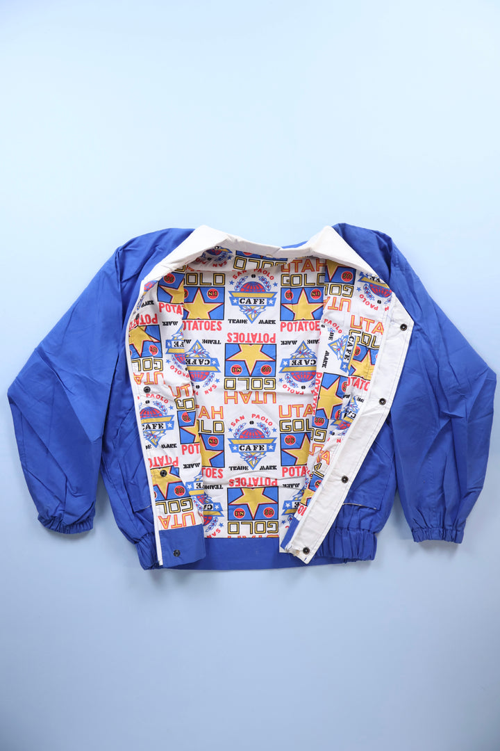 Vintage Zip-Up Jacket with Cartoon Lining