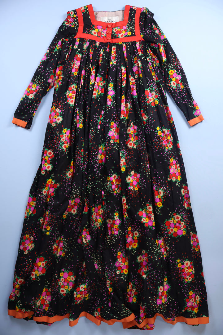 1970s Jean Varon Floral Dress