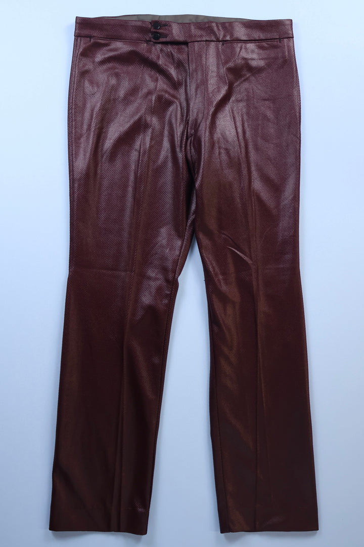 Vintage Straight Leg, Wet-Look Trousers