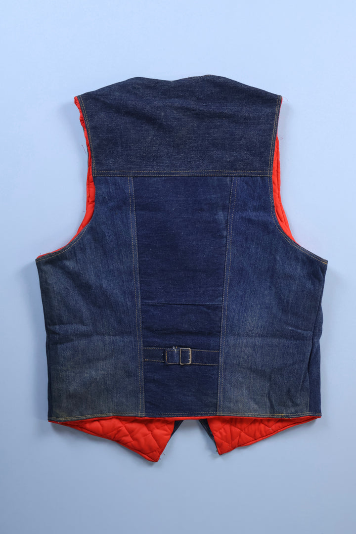 Vintage Denim Patchwork Waistcoat