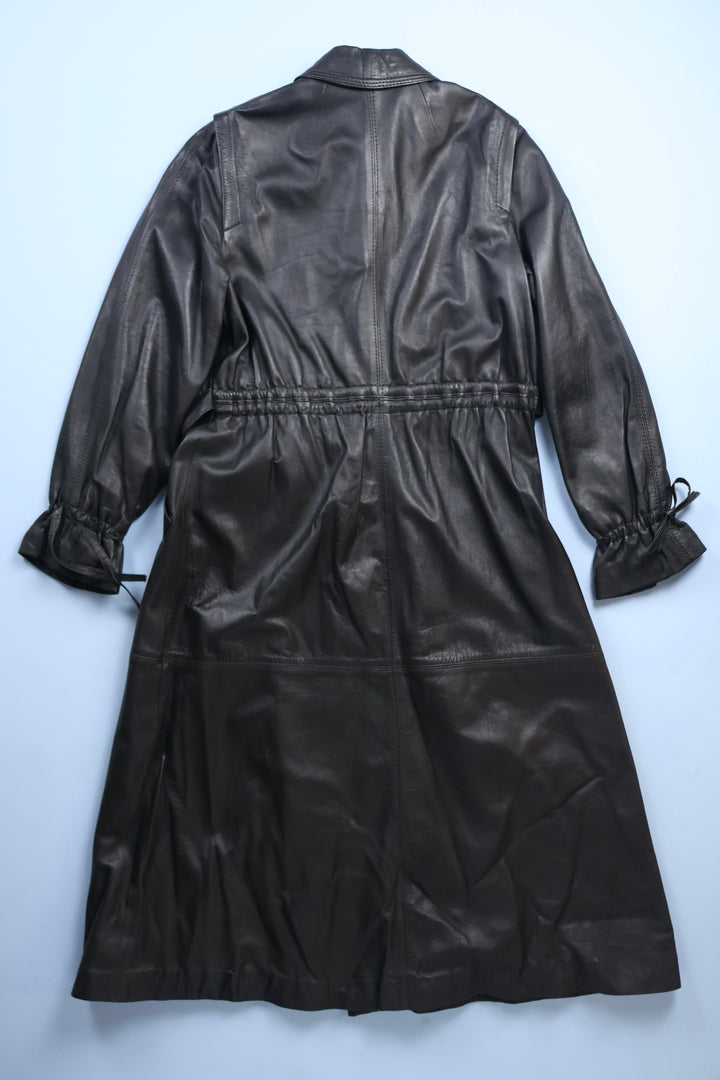 Vintage Long Leather Coat