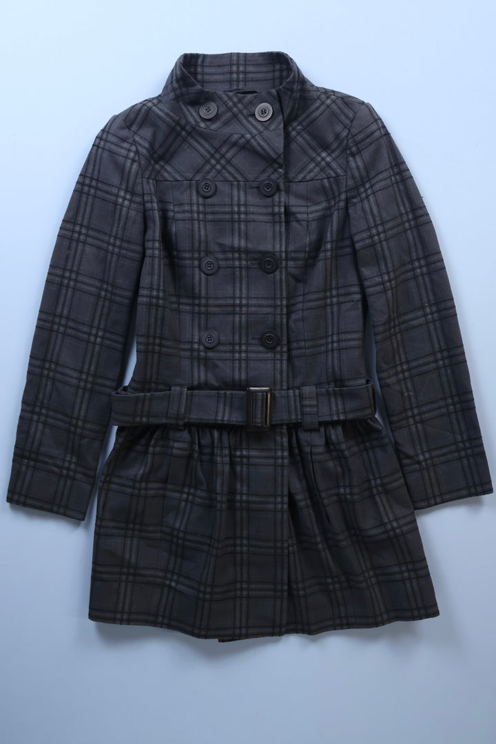 Vintage Tartan Belted Coat