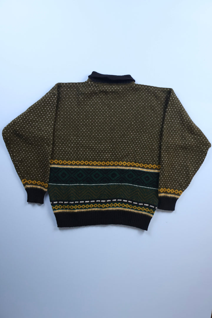 Vintage Collared Polo Knitted Sweatshirt