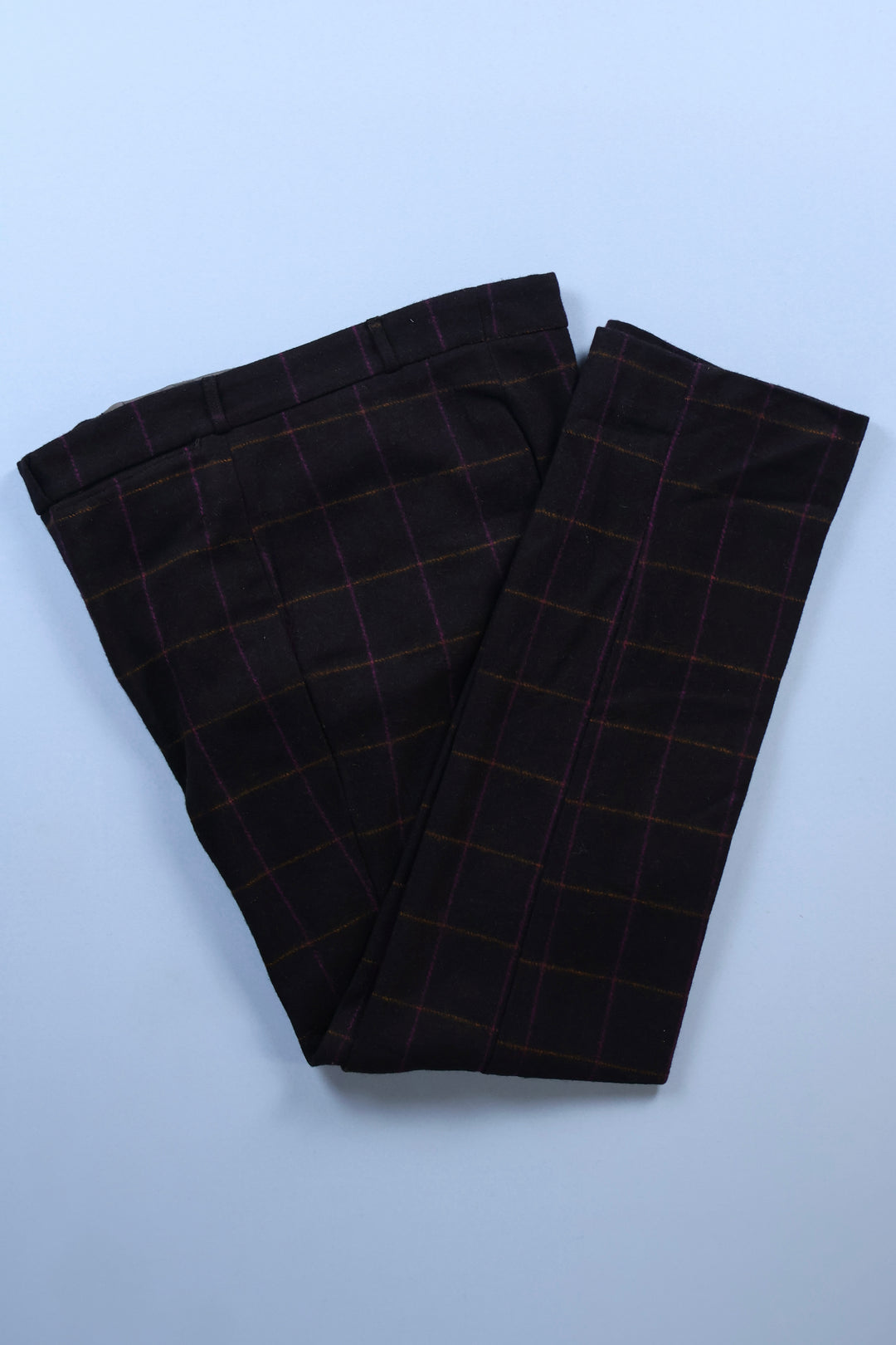 Vintage Check Straight Leg Trousers