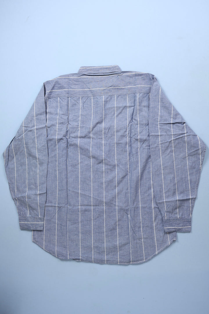 Wholesale Bundle of Vintage Deadstock ‘Alias’ Blue Stripe Cotton Shirt