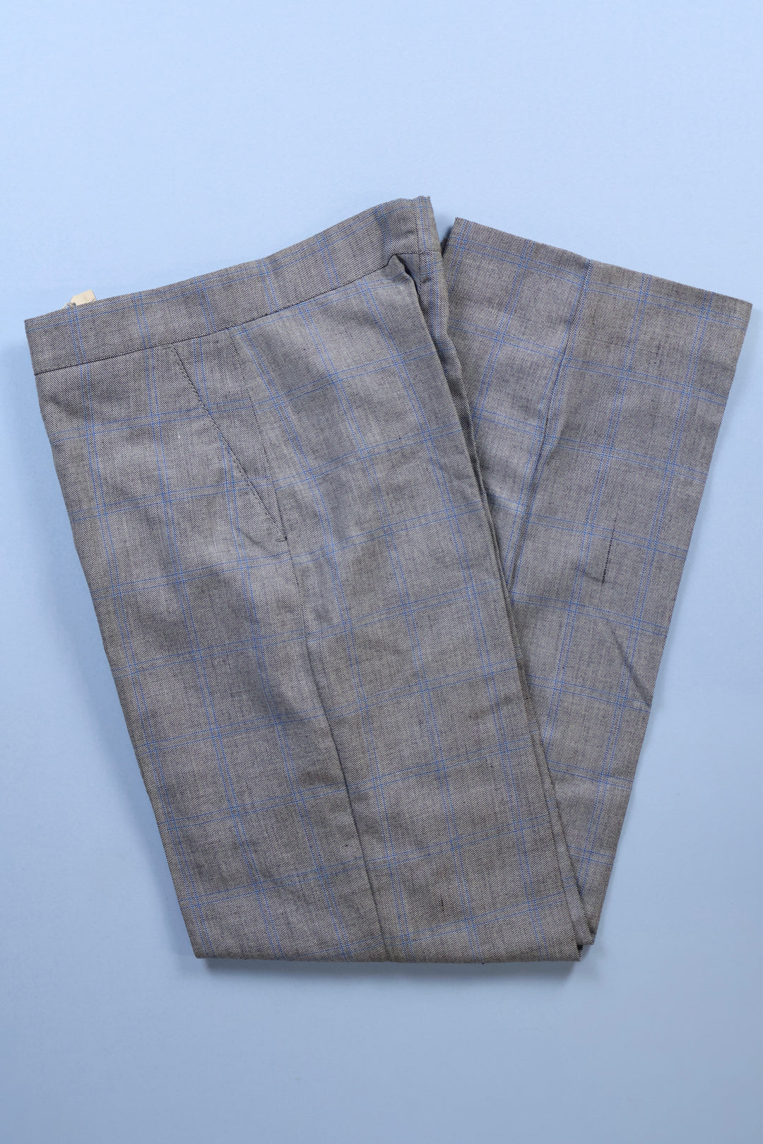 Vintage Chequered Straight Leg Trousers