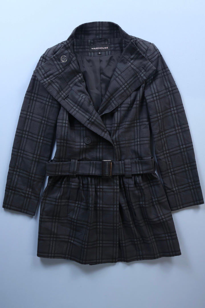 Vintage Tartan Belted Coat