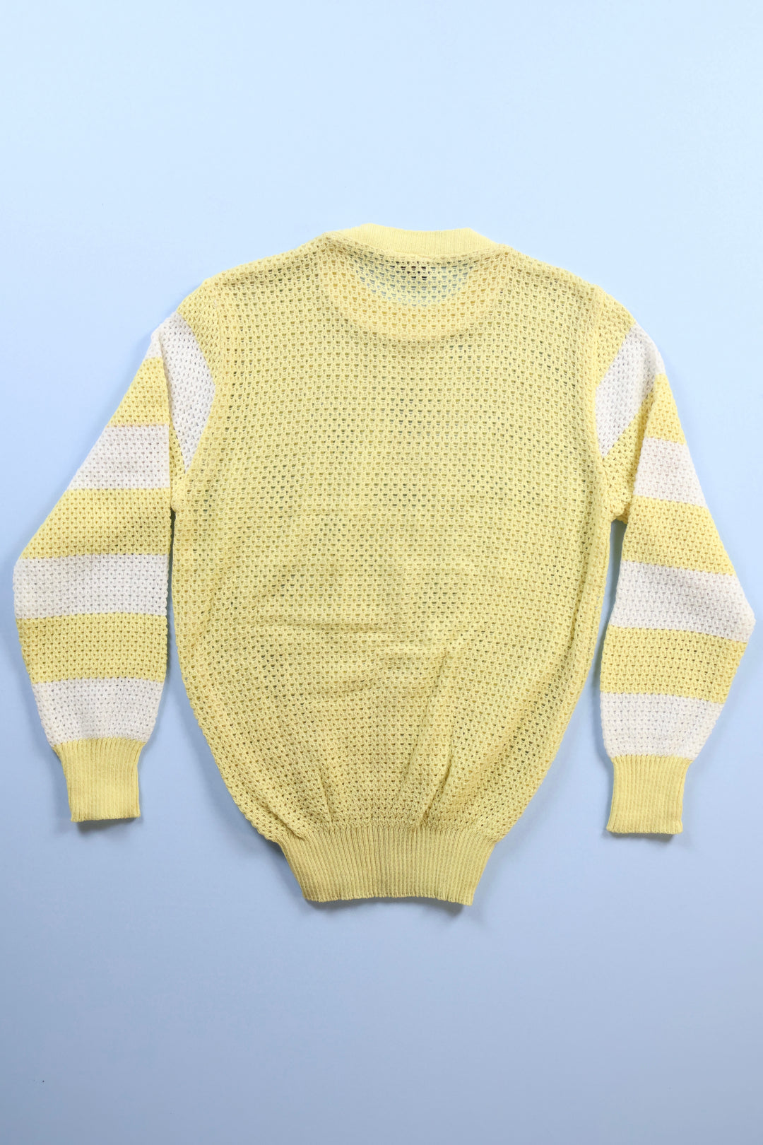 Vintage Lemon Stripe Waffle Knit Jumper