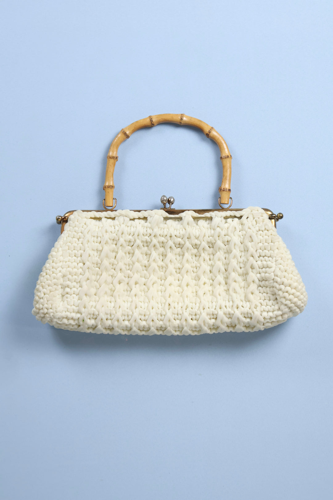 Vintage Bamboo Crochet Bag