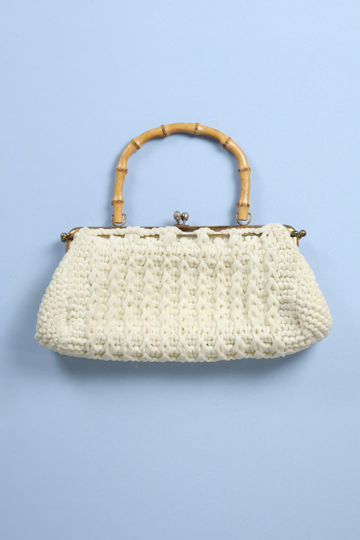 Vintage Bamboo Crochet Bag