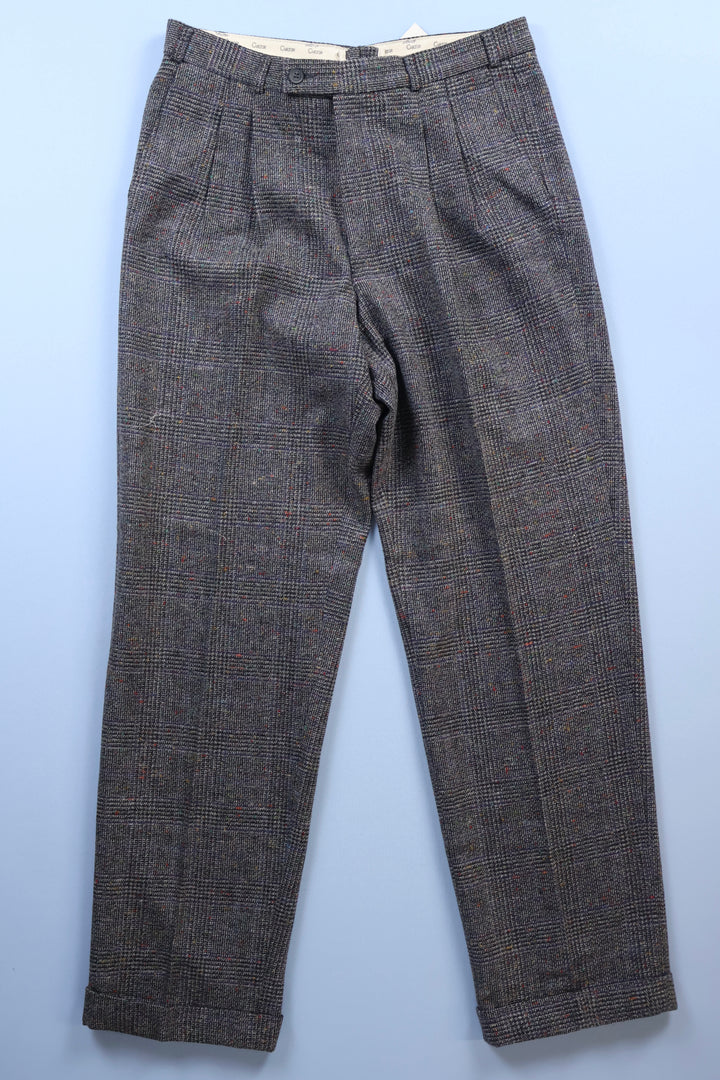 Vintage Straight Leg Trousers with Multi-Coloured Specs