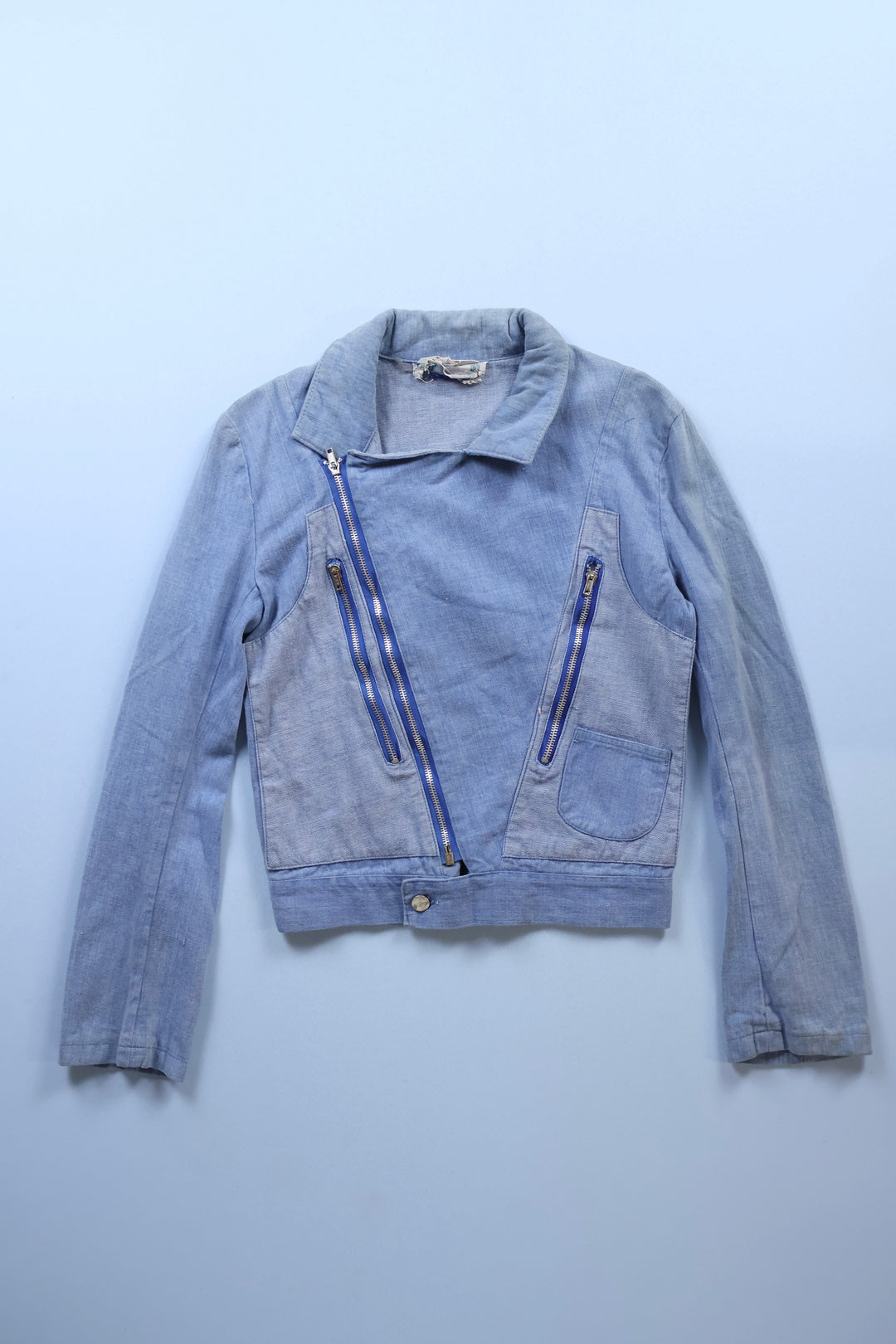 Vintage Denim Biker Jacket