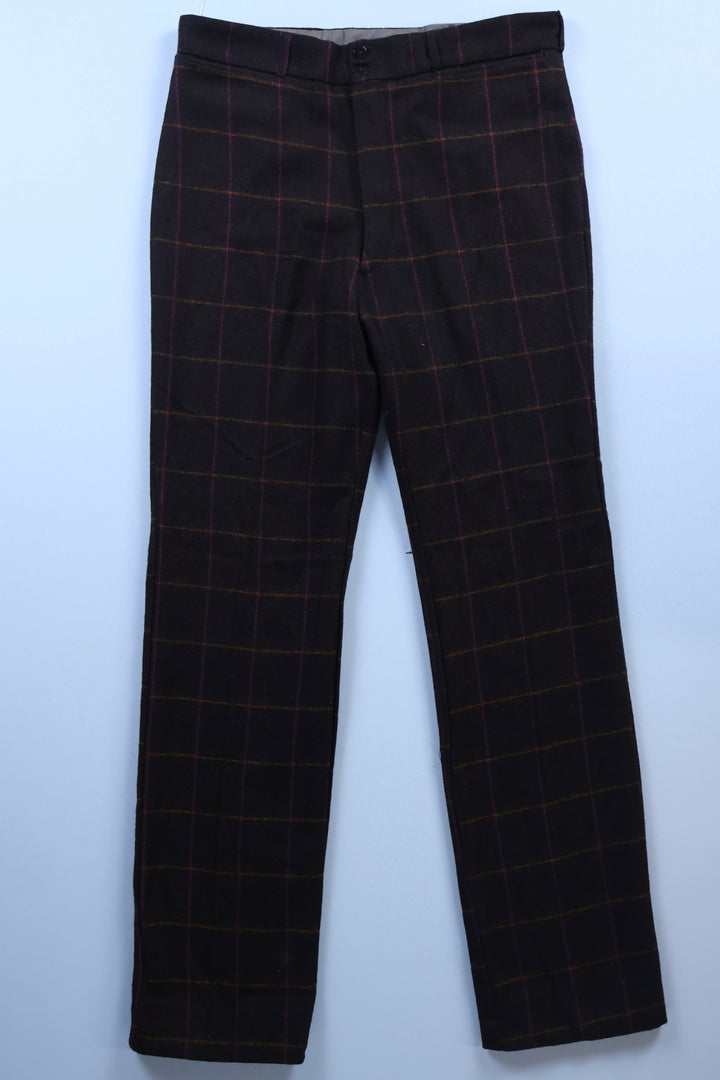 Vintage Check Straight Leg Trousers