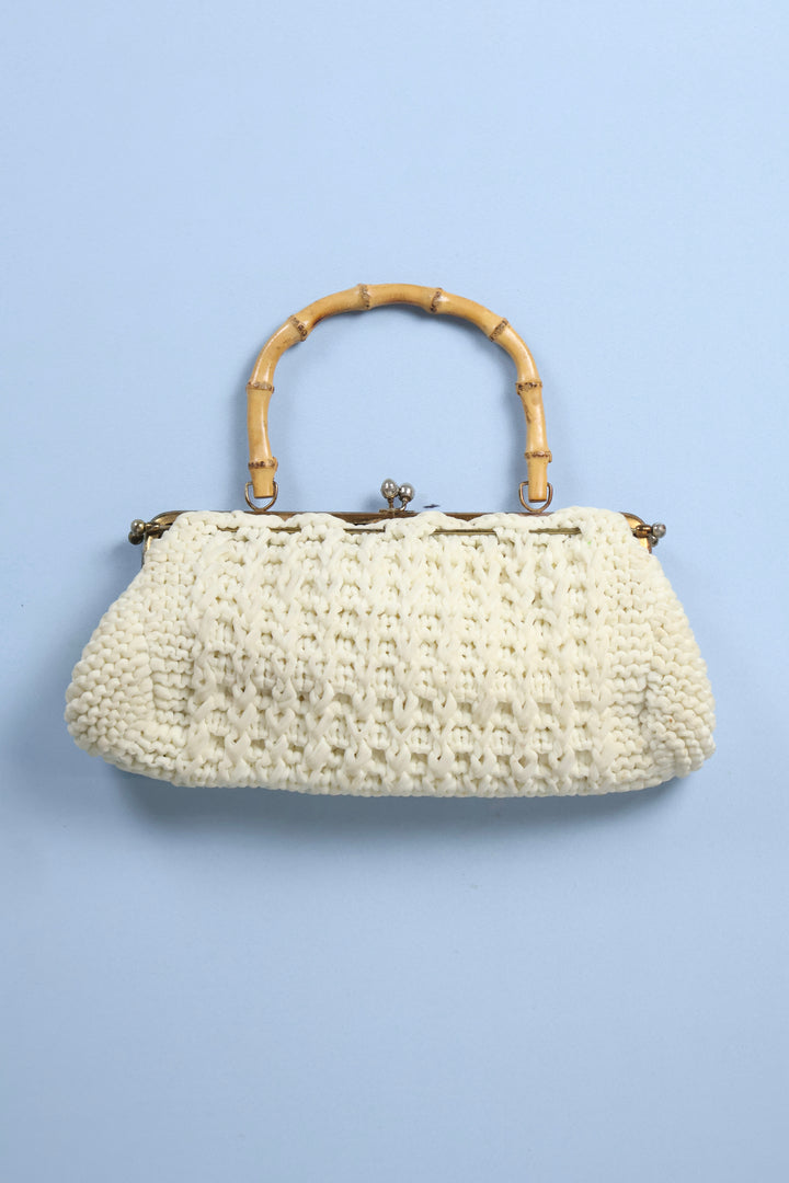 Vintage Bamboo Crochet Bag