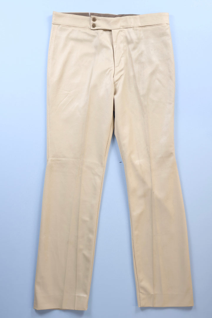 Vintage Straight Leg, Wet-Look Trousers