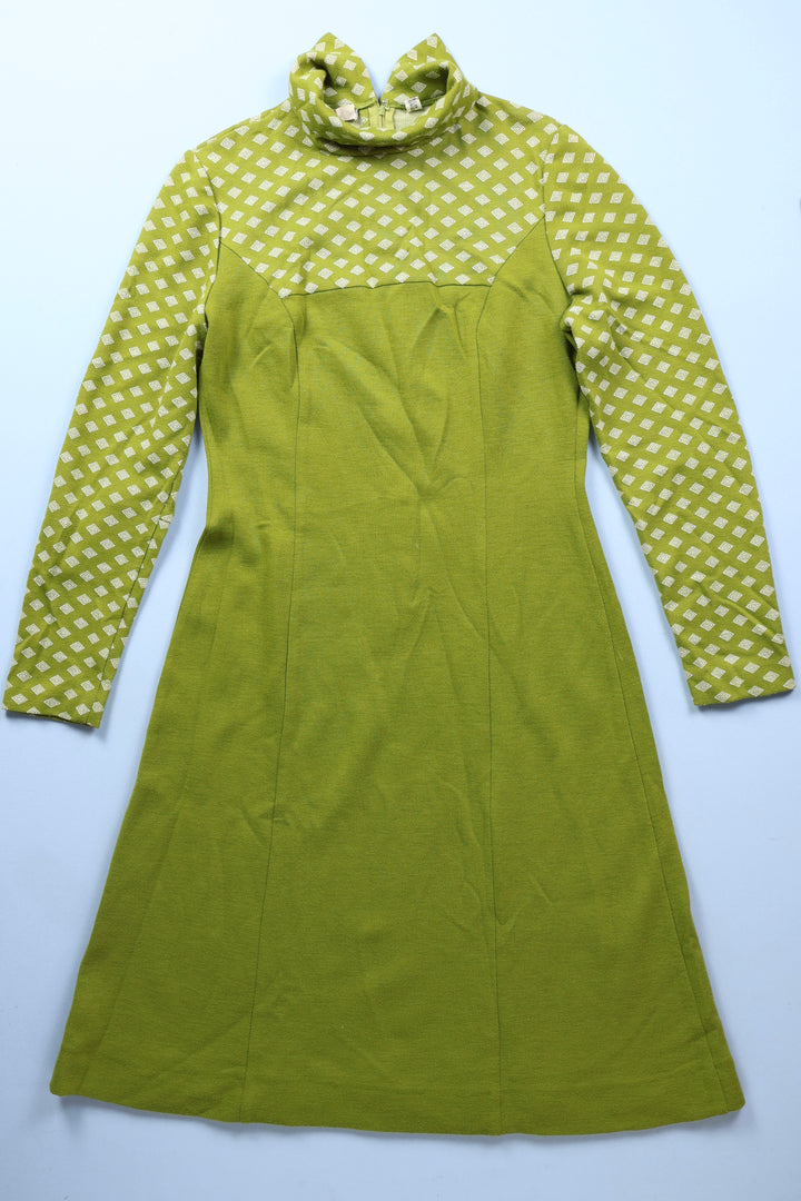 Vintage 1960s 'Strelitz' Geometric Midi Dress