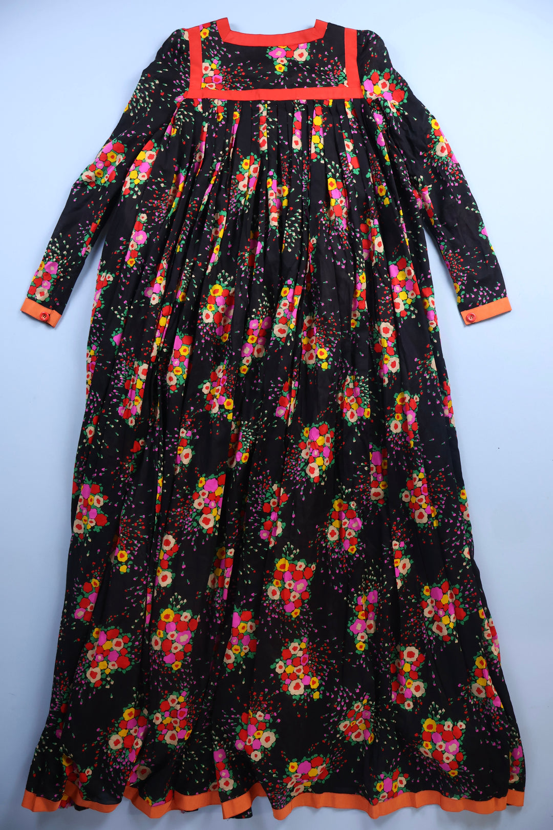 1970s Jean Varon Floral Dress