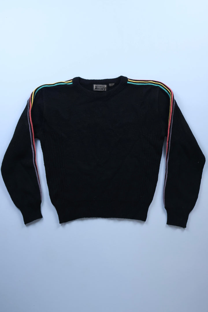 Vintage Stripe Knitted Crew-Neck Jumper