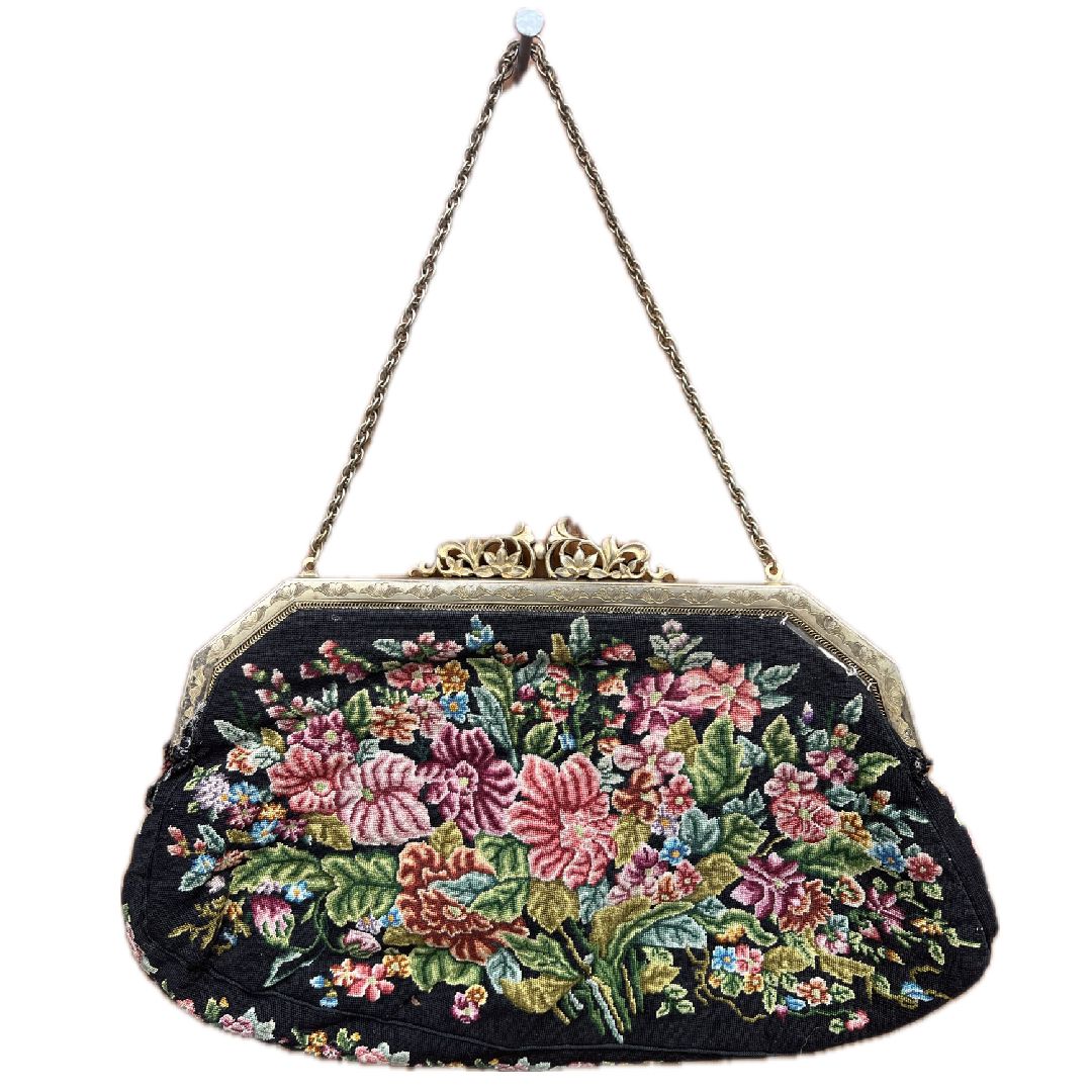 1930s Floral Tapestry Bag